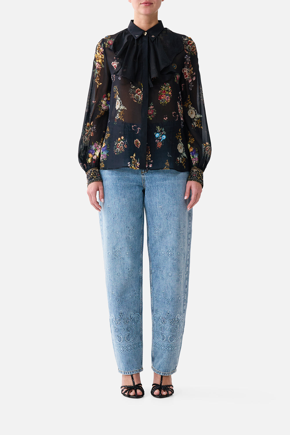 The CAMILLA Milla Girlfriend Jean Denim in our Denim print.