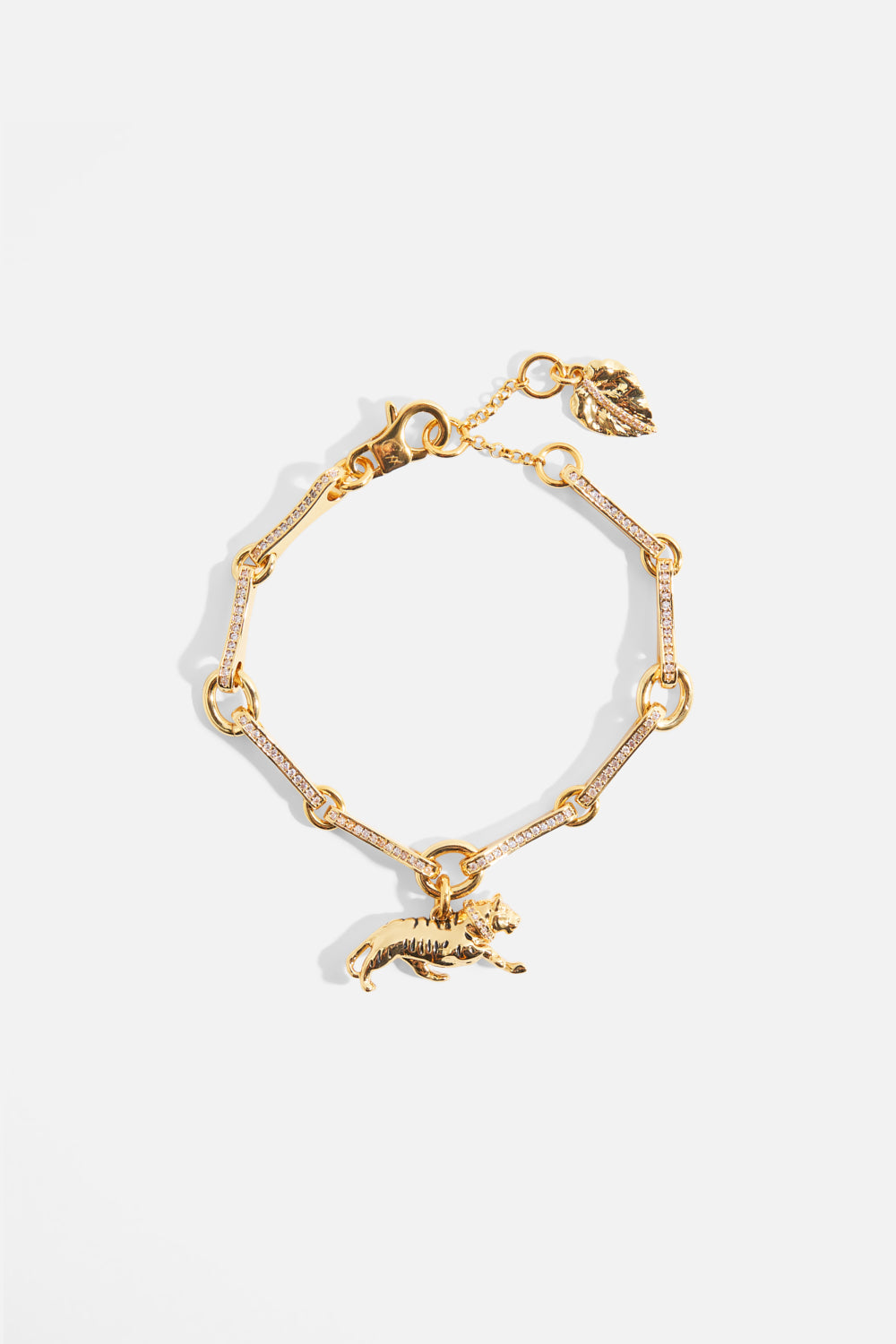 The CAMILLA Gilded Realms Leopard Bracelet in gold.