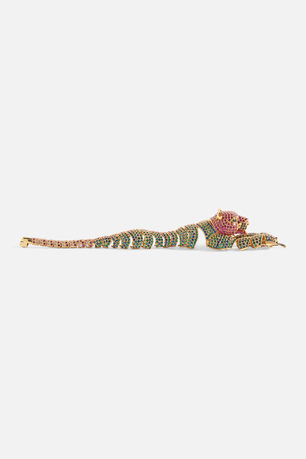 CRYSTAL FELINE CHEETAH BRACELET GOLD