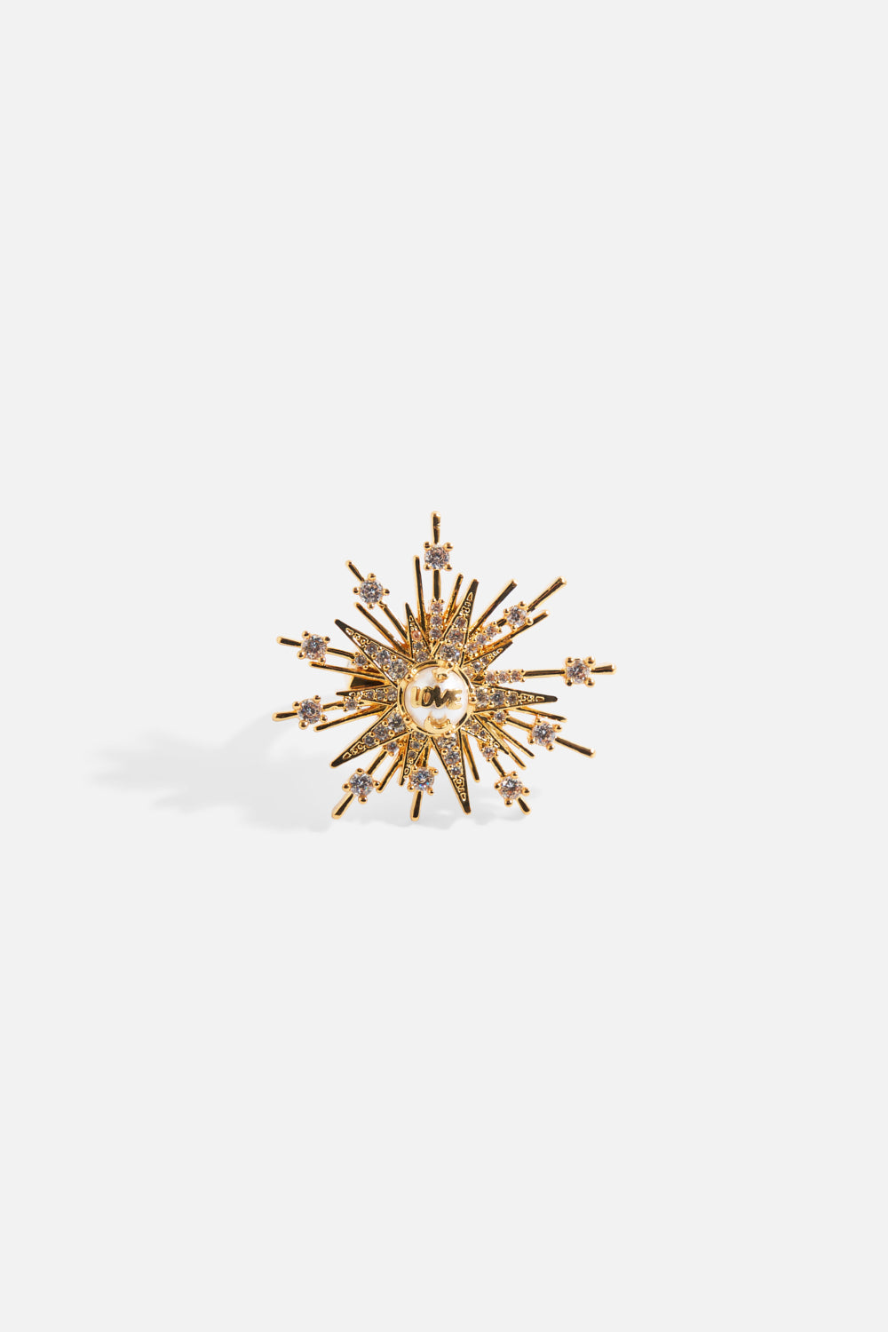 The CAMILLA Empress Of Light Crystal Ring in gold.
