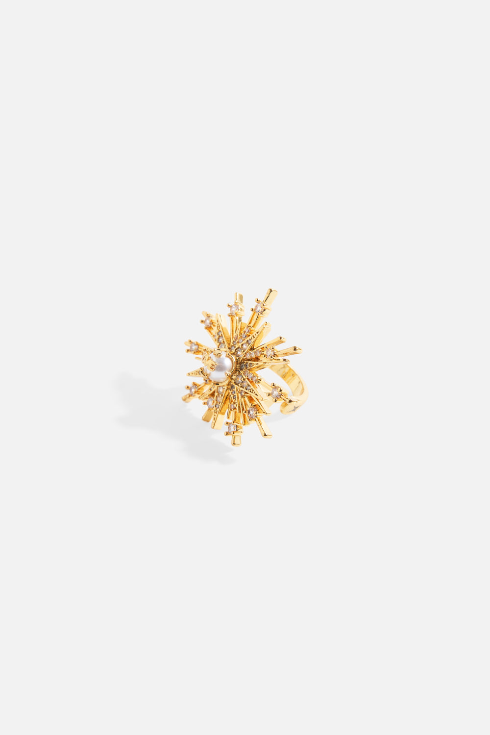 The CAMILLA Empress Of Light Crystal Ring in gold.