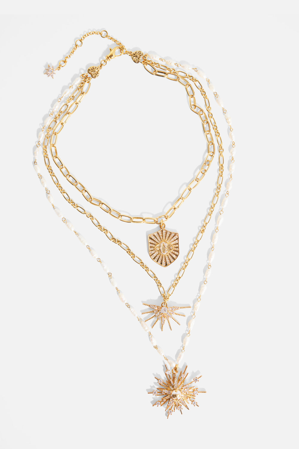 The CAMILLA Palais Aetheria Pendant Necklace in gold.