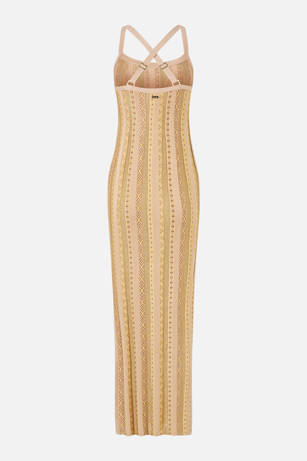 KNIT TANK DRESS WITH CROSS BACK QUEEN OF BOHEMIA