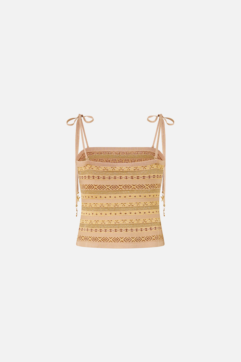 KNIT TANK WITH SILK STRAPS QUEEN OF BOHEMIA