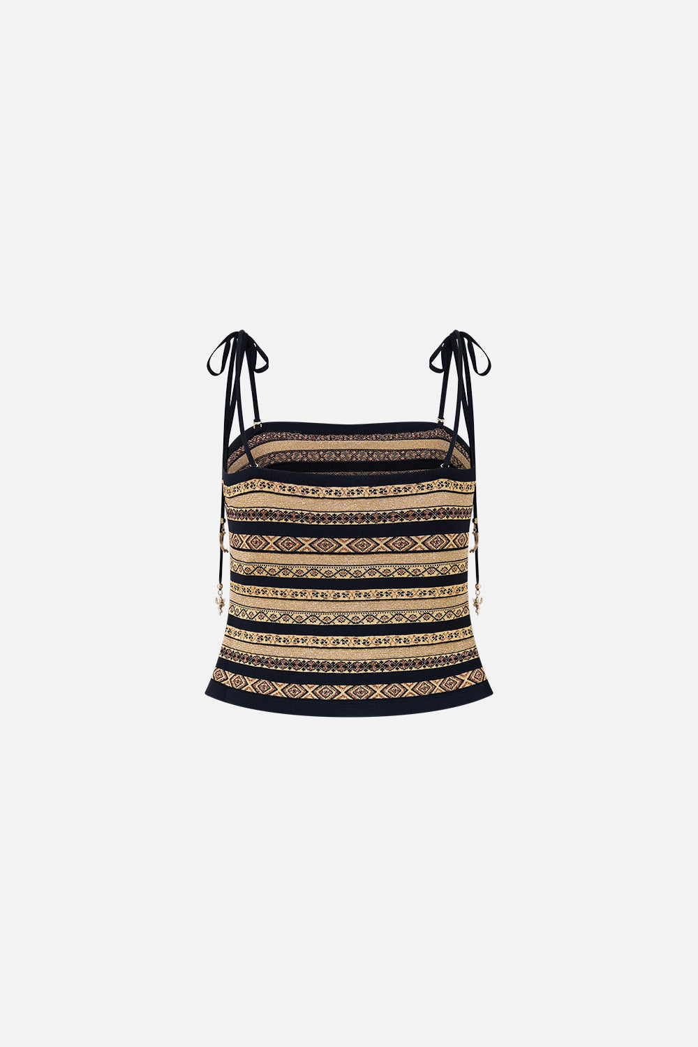 KNIT TANK WITH SILK STRAPS VERSAILLES OR DIE