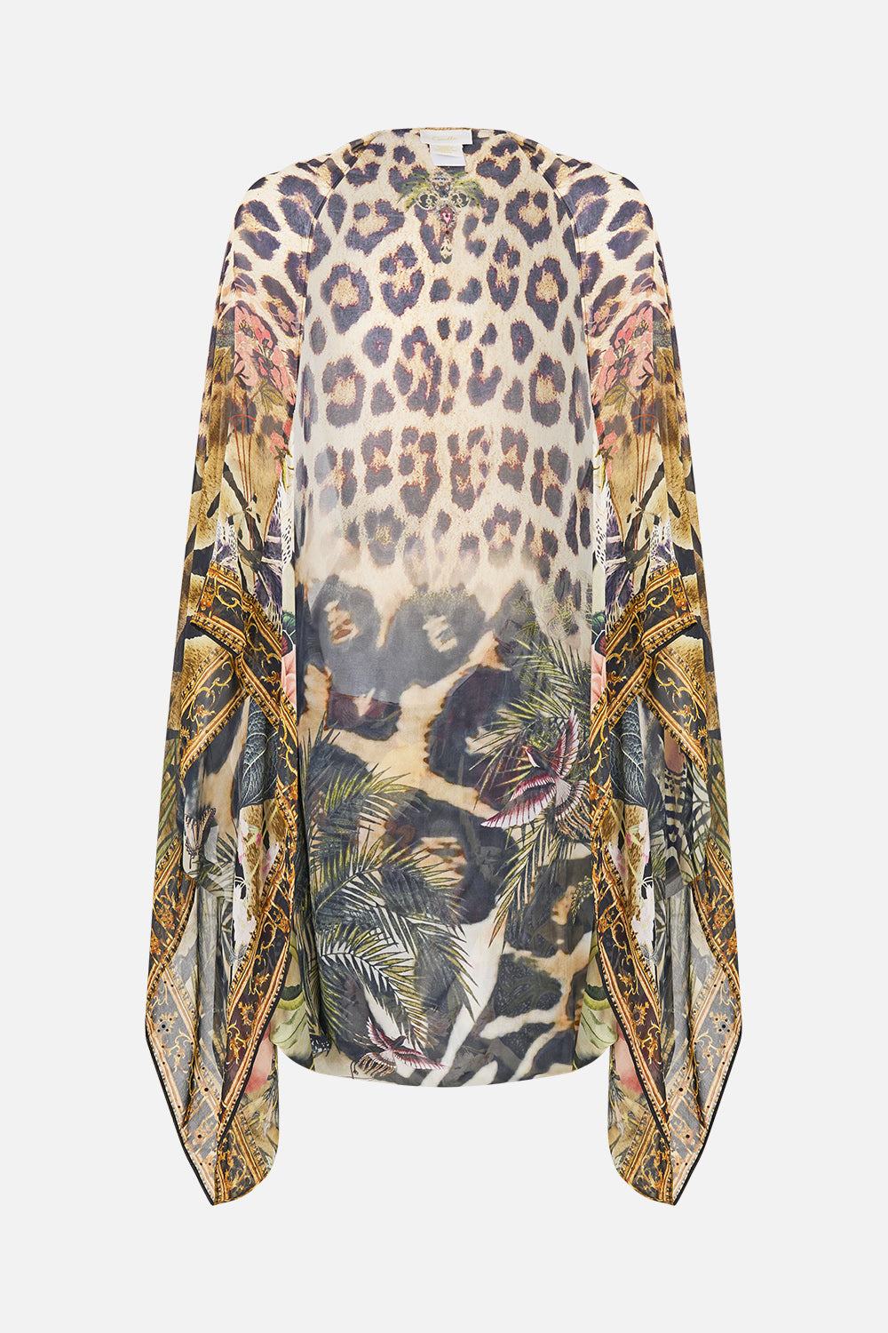The CAMILLA SILK CHIFFON SHRUG LEOTIGRA LAND
