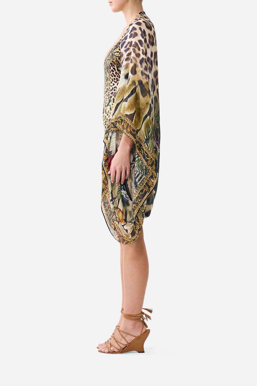 The CAMILLA SILK CHIFFON SHRUG LEOTIGRA LAND