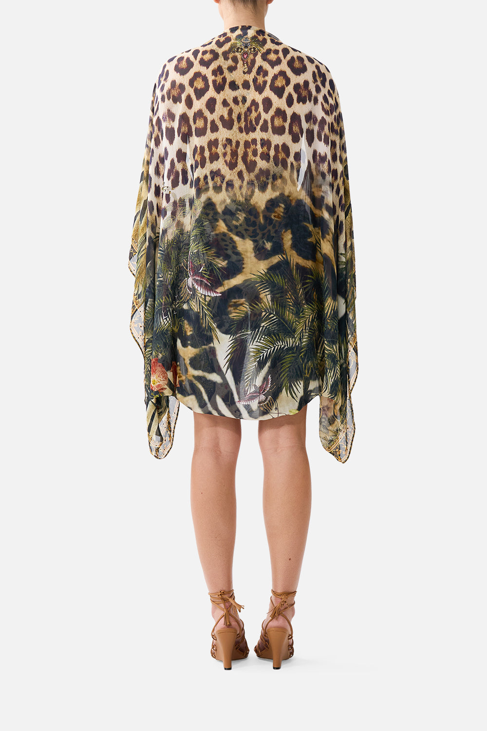The CAMILLA SILK CHIFFON SHRUG LEOTIGRA LAND