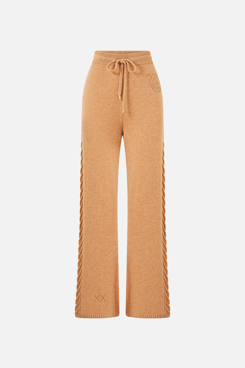 The CAMILLA Cashmere Knit Pant Leopard Libertine in our Leopard Libertine print.