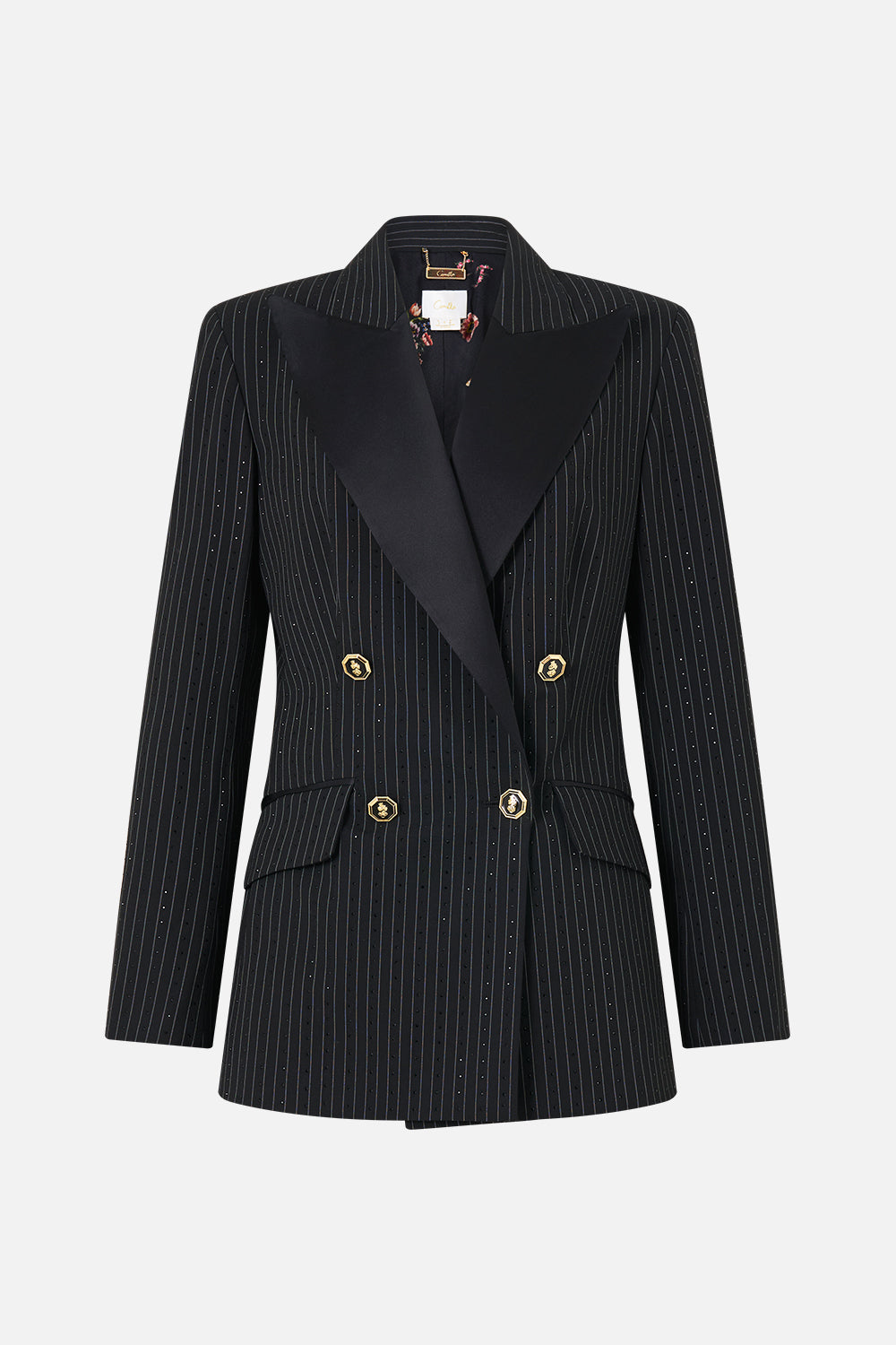 DOUBLE BREASTED SUIT JACKET NIGHT GARDEN