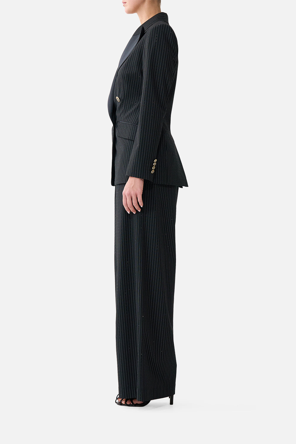 DOUBLE BREASTED SUIT JACKET NIGHT GARDEN