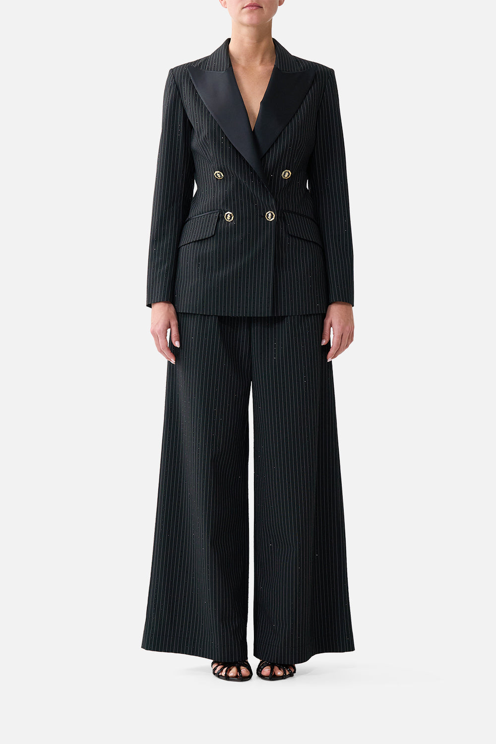 PANTALON LARGE À TAILLE HAUTE NIGHT GARDEN