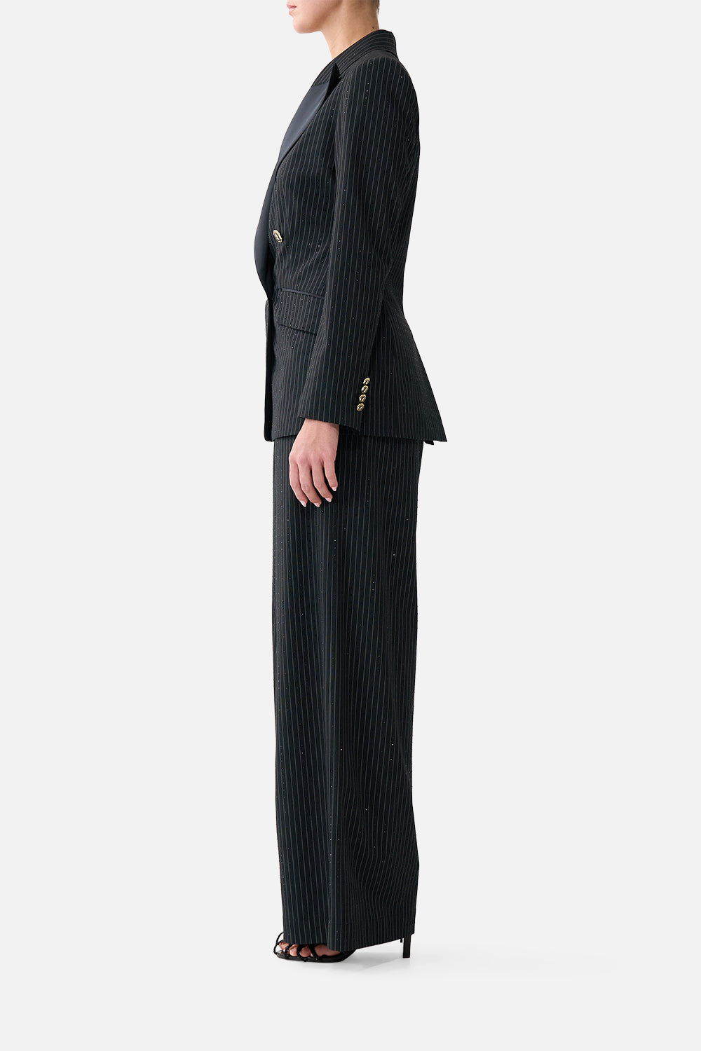PANTALON LARGE À TAILLE HAUTE NIGHT GARDEN