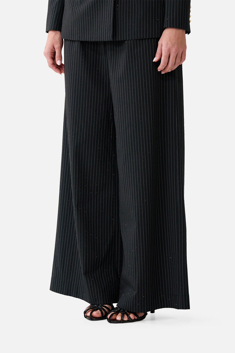 PANTALON LARGE À TAILLE HAUTE NIGHT GARDEN