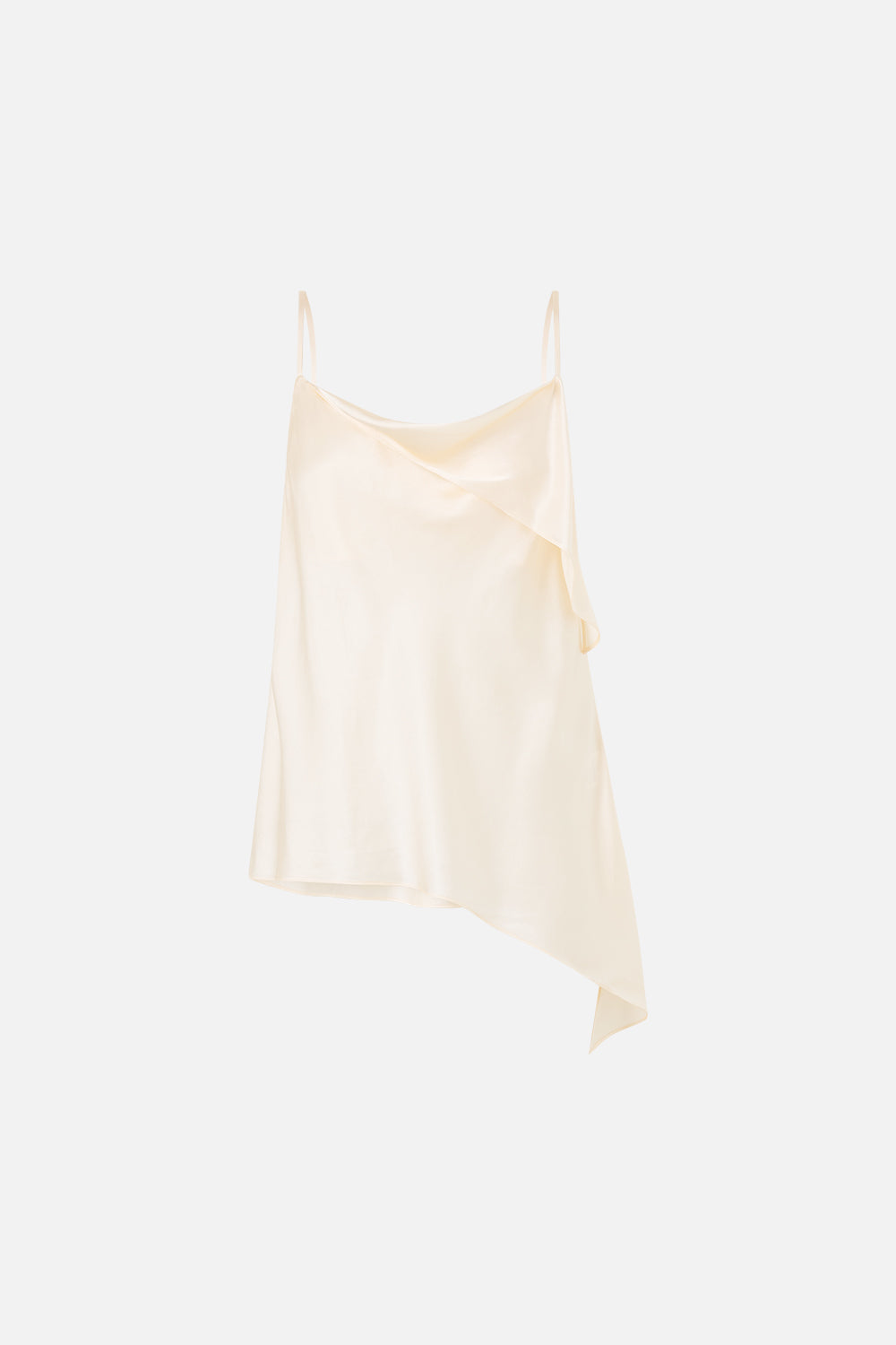 The CAMILLA ASYMMETRIC DRAPED TOP SILK ESSENTIALS