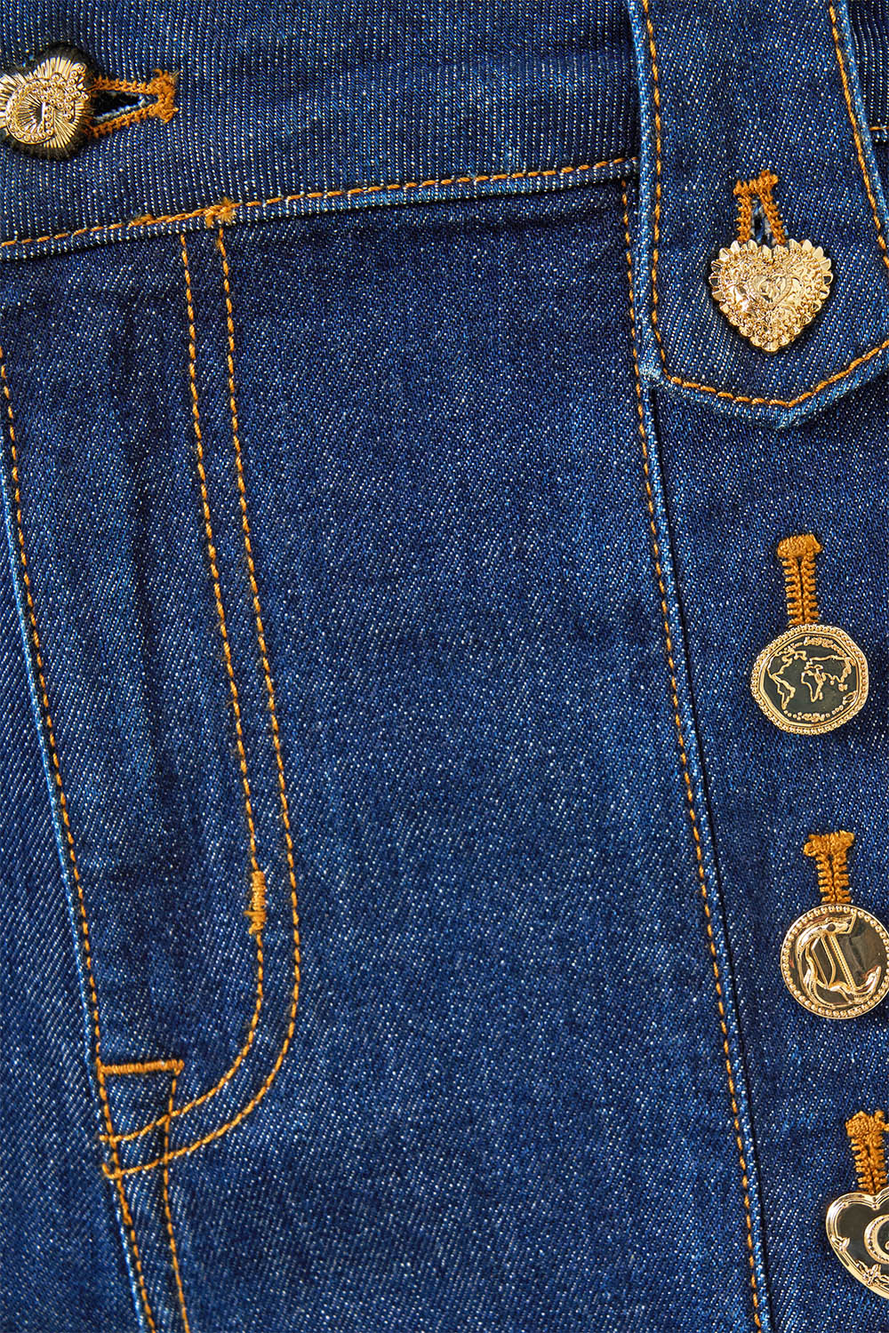 AMANDA HARDWARE FLARE JEAN DENIM
