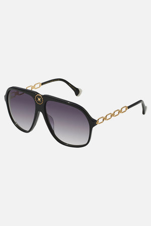 THE HEIRESS SUNGLASSES SOLID BLACK