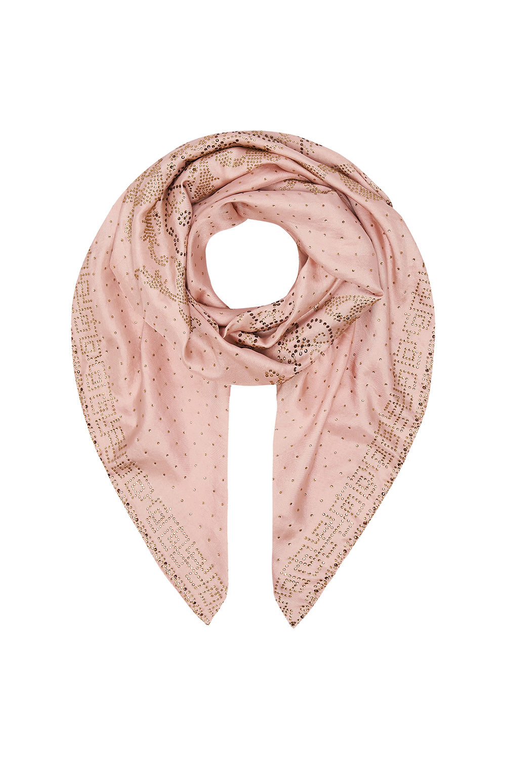 LARGE SQUARE SCARF LUXE PINK