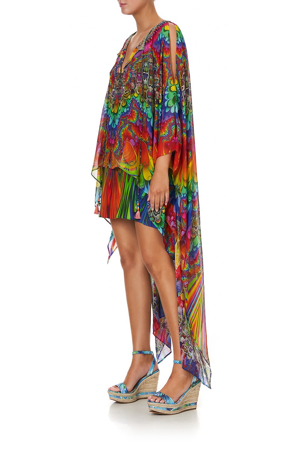 LONG SHEER OVERLAY DRESS COMING DOWN FROM COSMOS