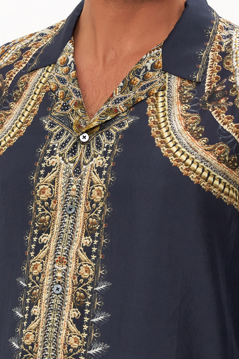 LONG SLEEVE CAMP COLLARED SHIRT ITS ALL OVER TORERO