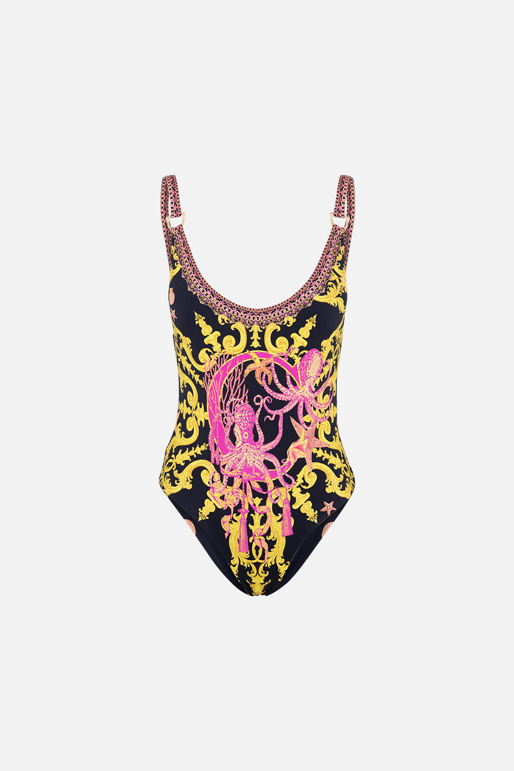 SCOOP ONE PIECE WITH TRIMS OCTOPIA