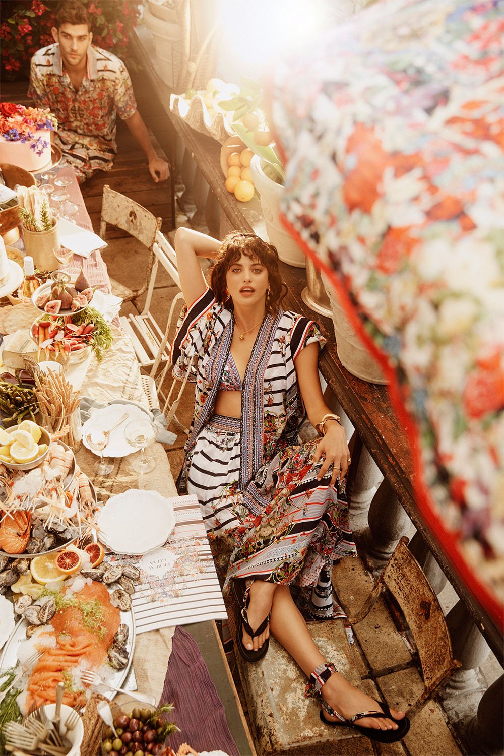 FABRIC TIE SANDAL JOIE DE VIVRE