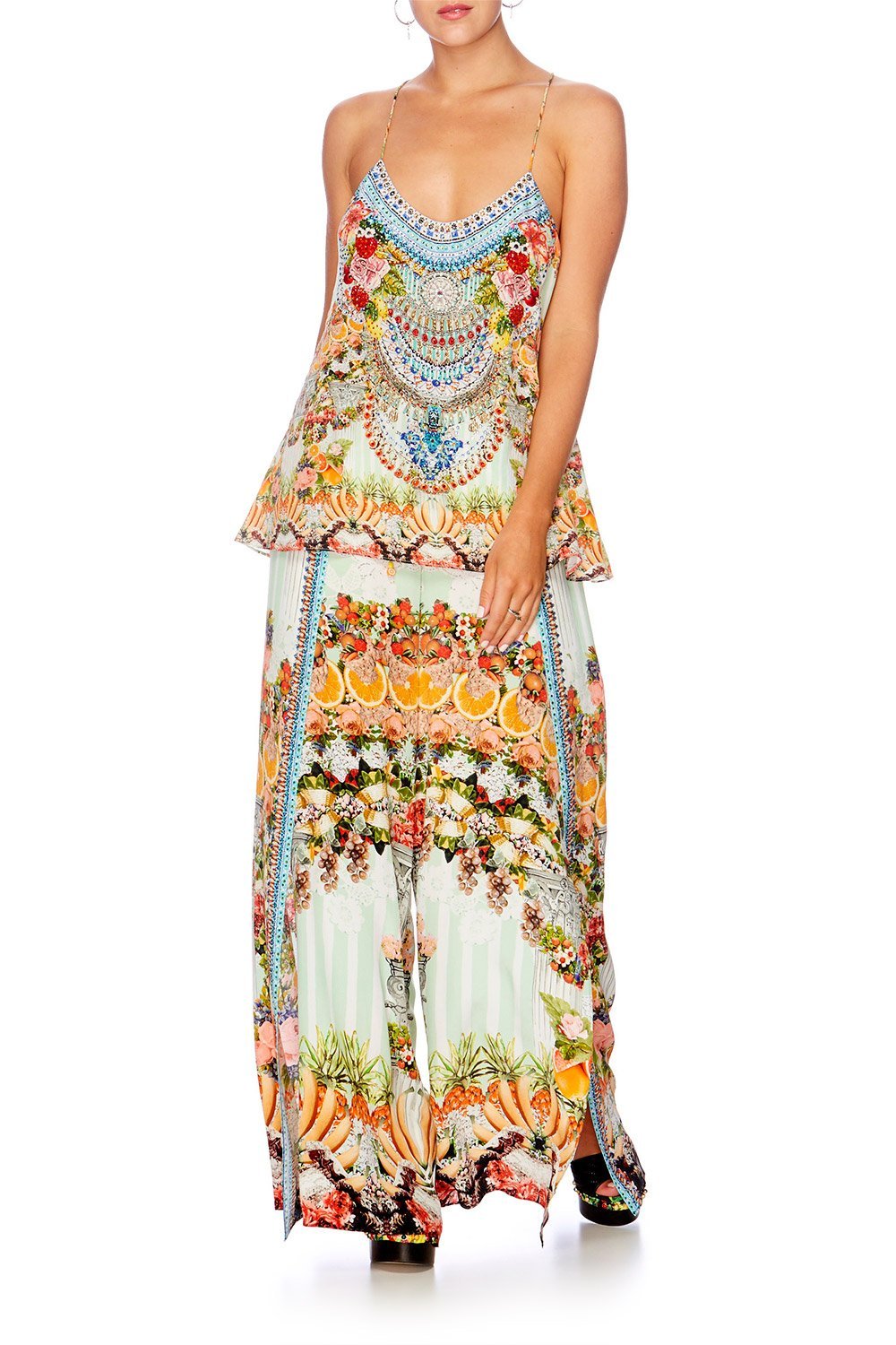 SLICE OF PARADISE T BACK SHOESTRING TOP