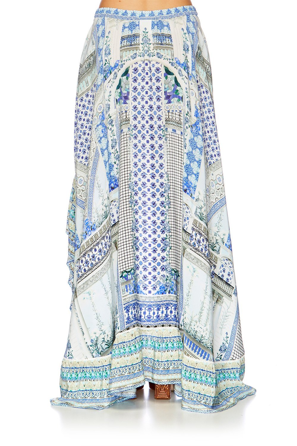 ELASTICATED HIGH LOW HEM SKIRT SALVADOR SUMMER