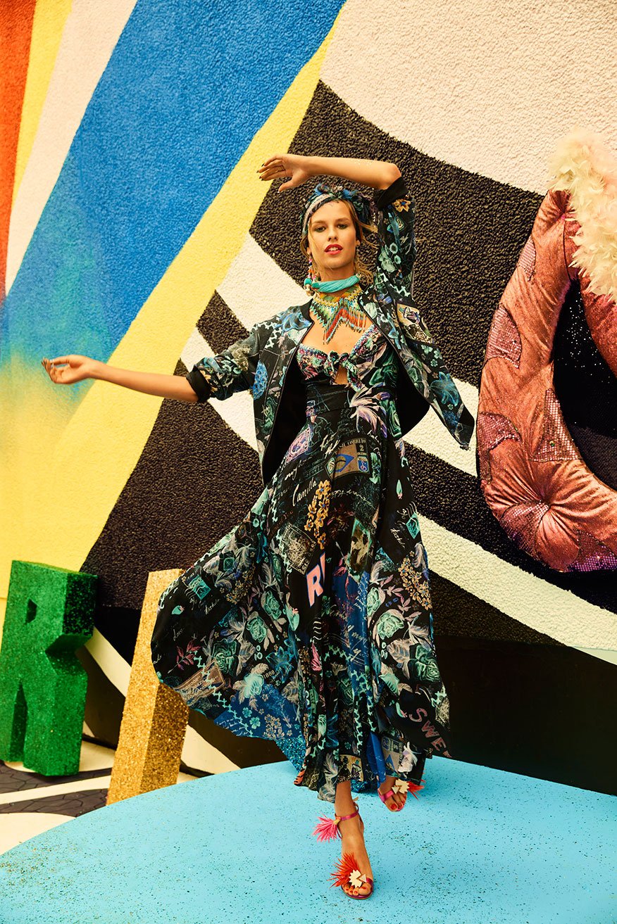 LEAVE ME WILD TIE DETAIL OVERLAY PLAYSUIT