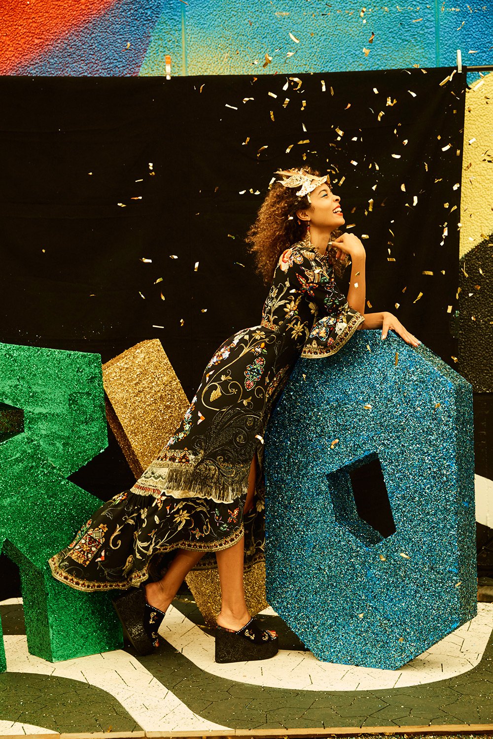 DANCING IN THE DARK LONG SLEEVE WRAP DRESS