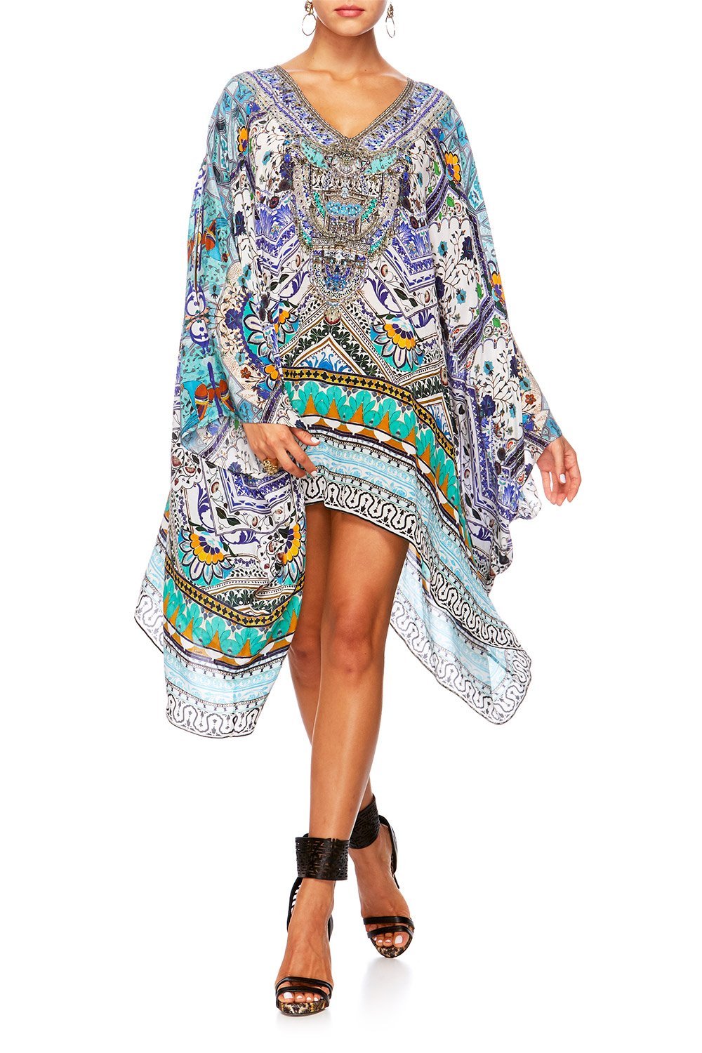 CAMILLA EVERLASTING UDAIPUR SPLIT SHOULDER SHORT KAFTAN