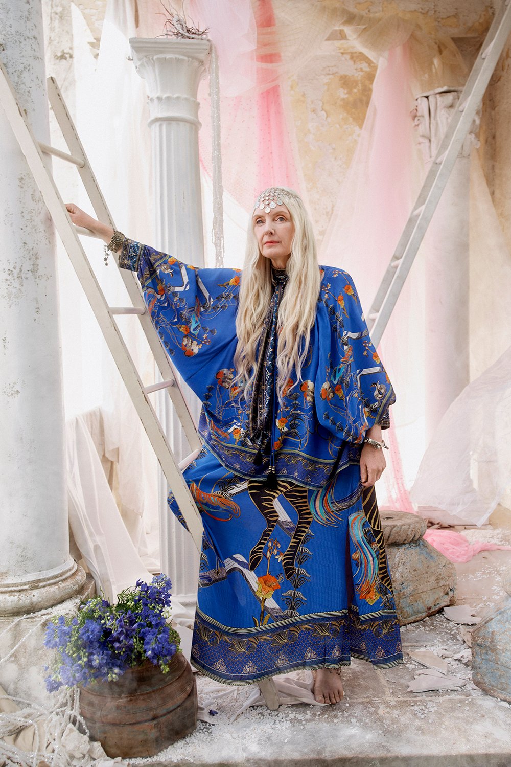 RAGLAN SLEEVE BLOUSE WITH CUFF TREE OF LIFE