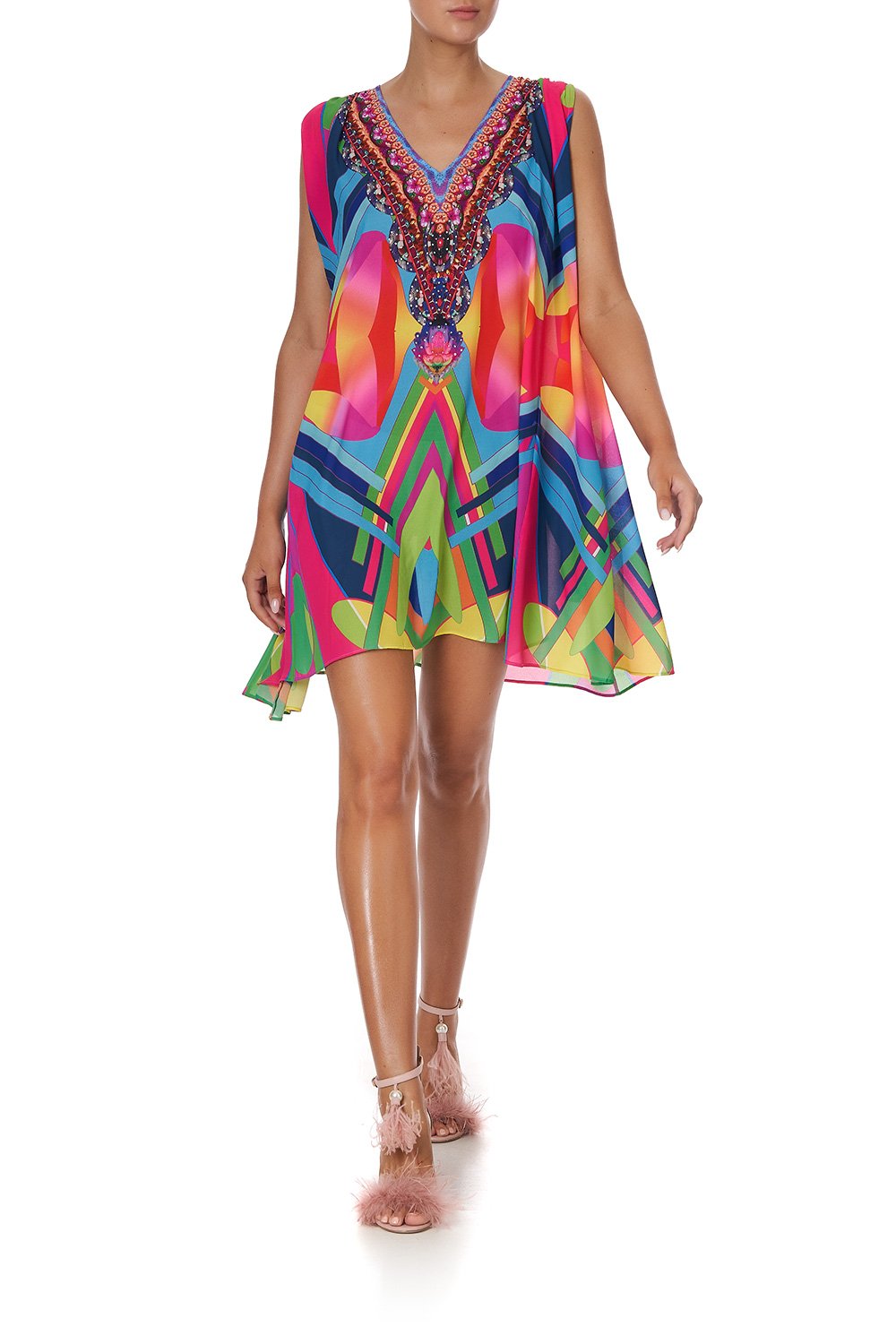 V NECK KAFTAN MULTI