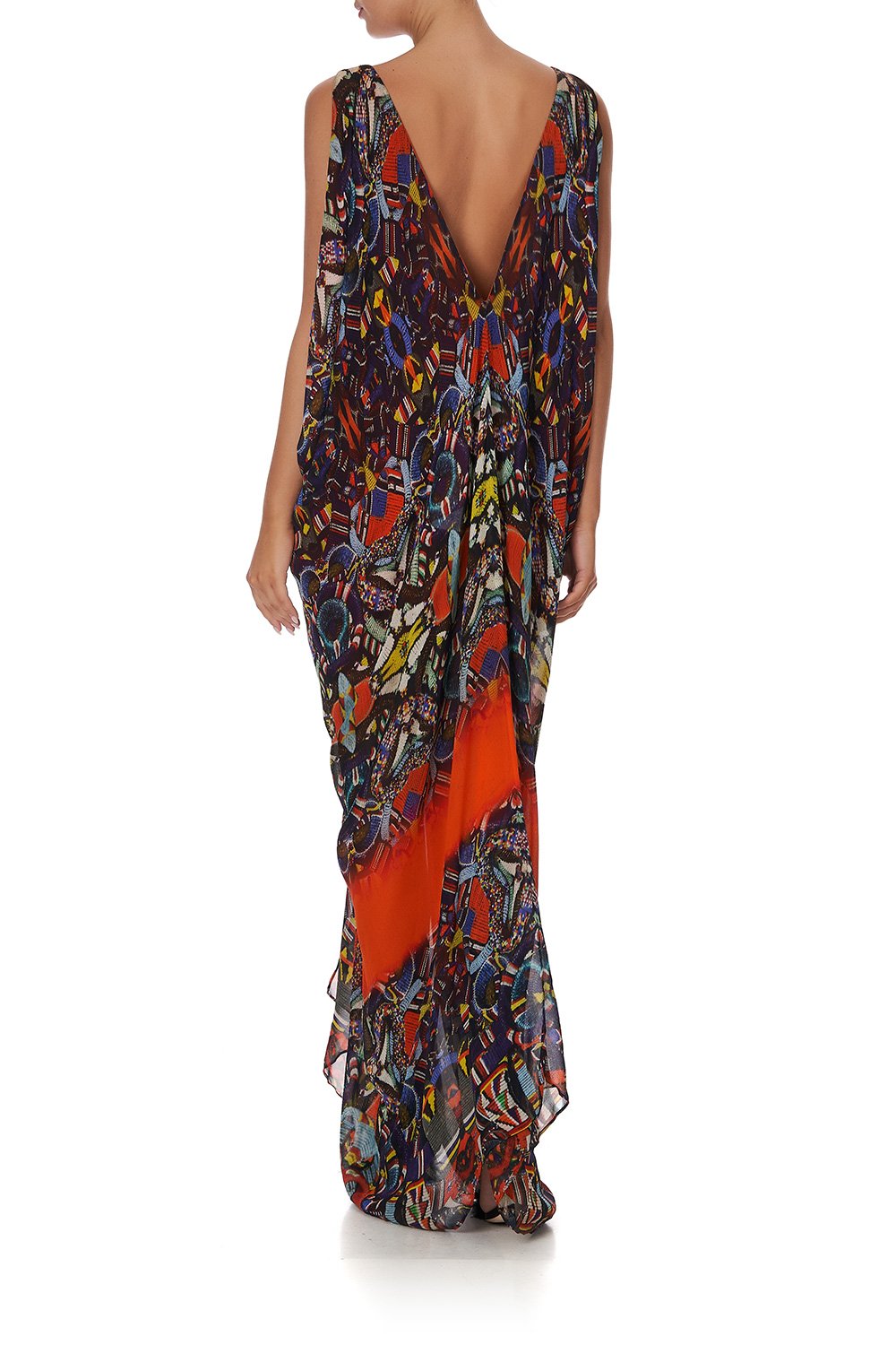 ZIP FRONT LONG DRESS ENTAKI