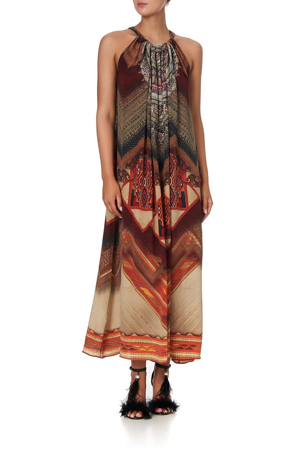 DRAWSTRING LONG DRESS CLOAKING HUMANITY