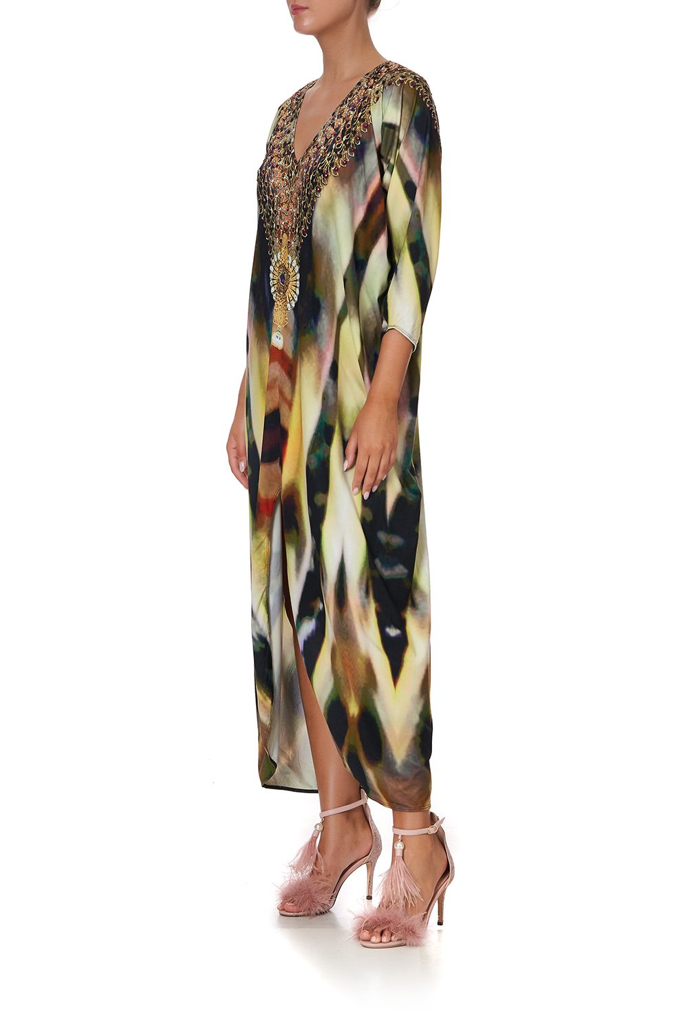 V NECK LONG DRESS VOODOO