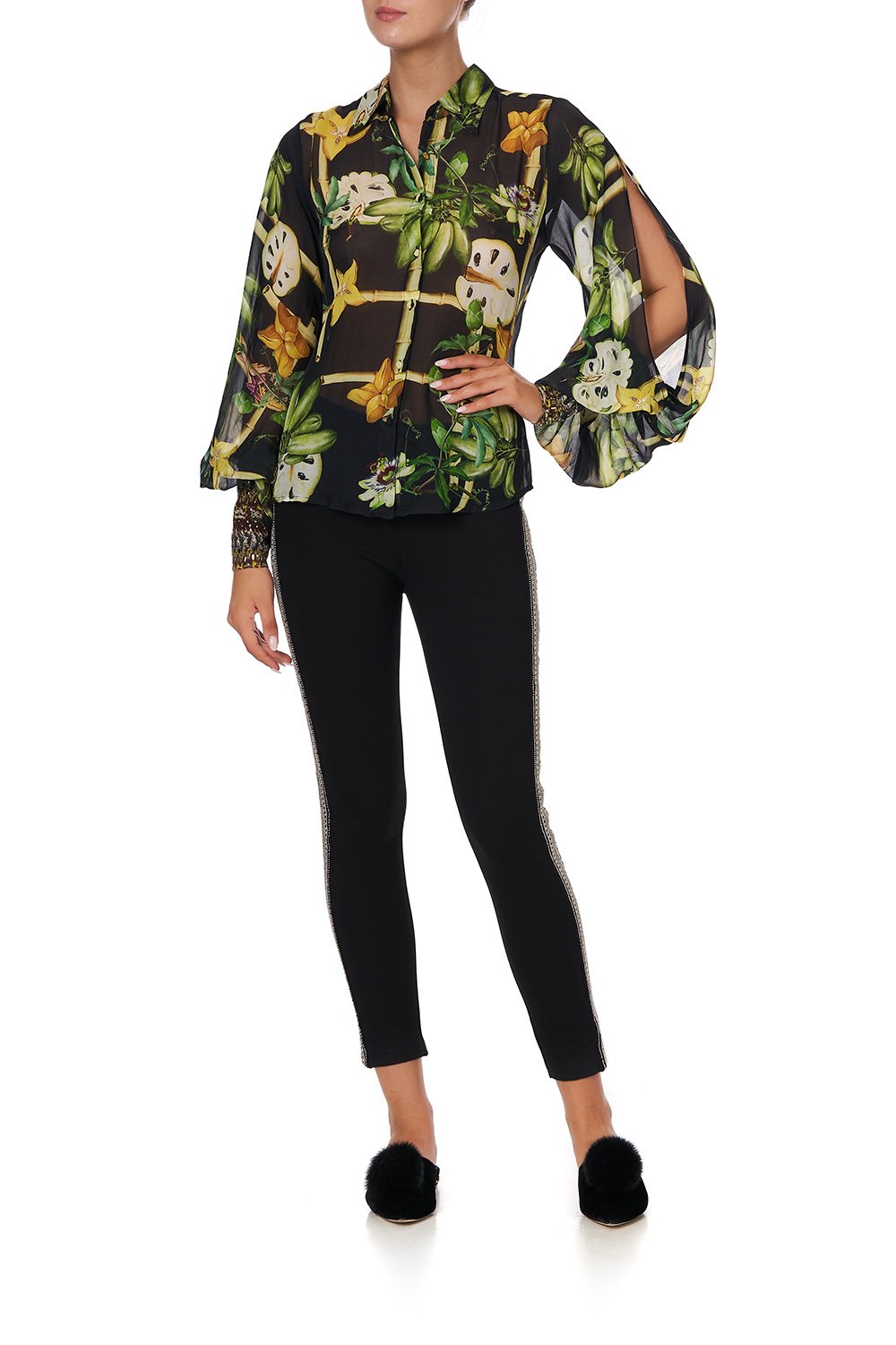 BUTTON UP BLOUSE BAMBOO AVENUE