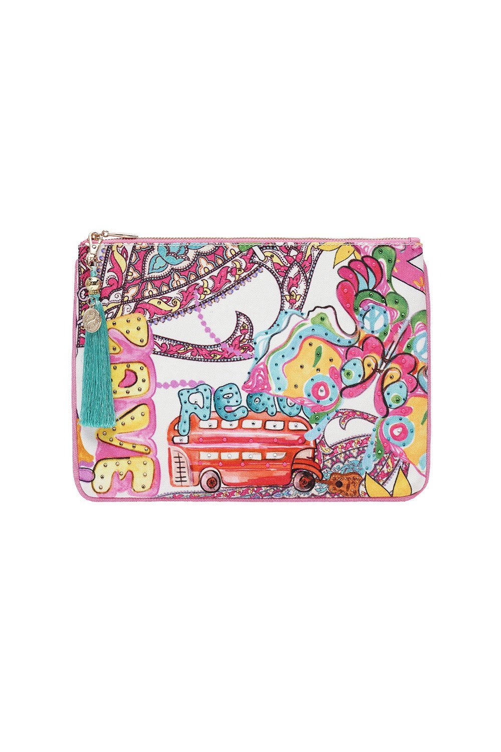 SMALL CANVAS CLUTCH LET THE SUN SHINE