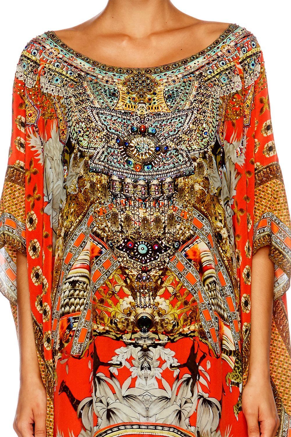 HANGZHOU HOLLYWOOD ROUND NECK KAFTAN