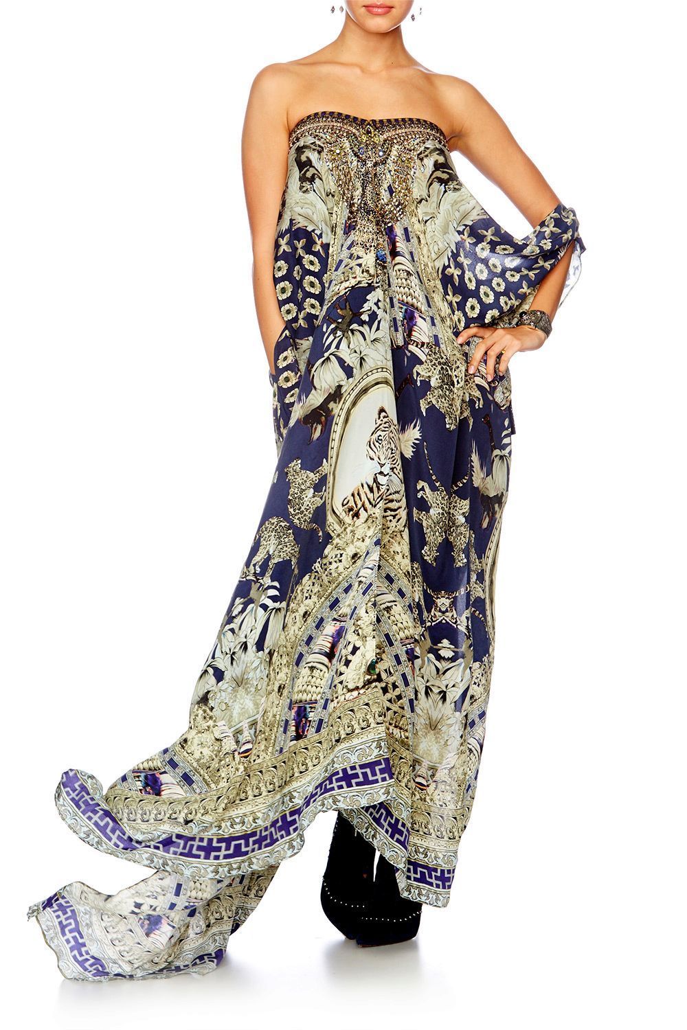 A LITTLE PAST TWILIGHT SPLIT FRONT & SLEEVE KAFTAN