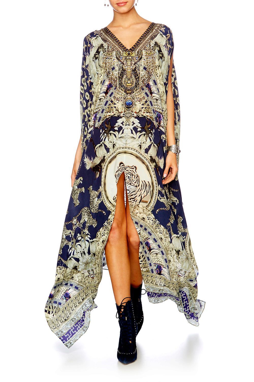 A LITTLE PAST TWILIGHT SPLIT FRONT & SLEEVE KAFTAN