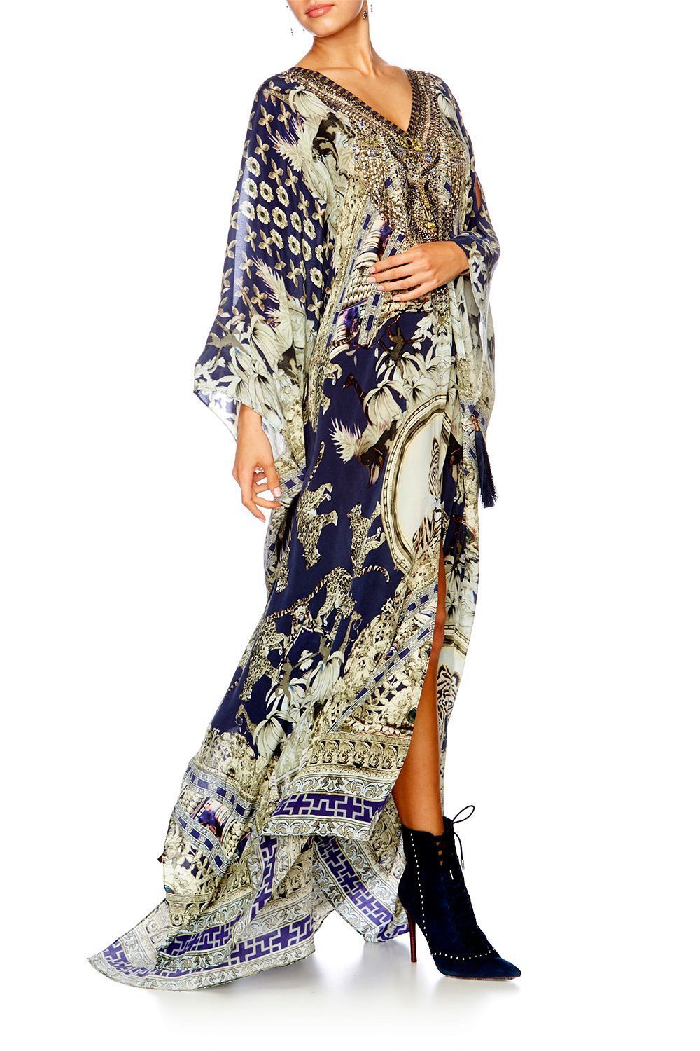 A LITTLE PAST TWILIGHT SPLIT FRONT & SLEEVE KAFTAN