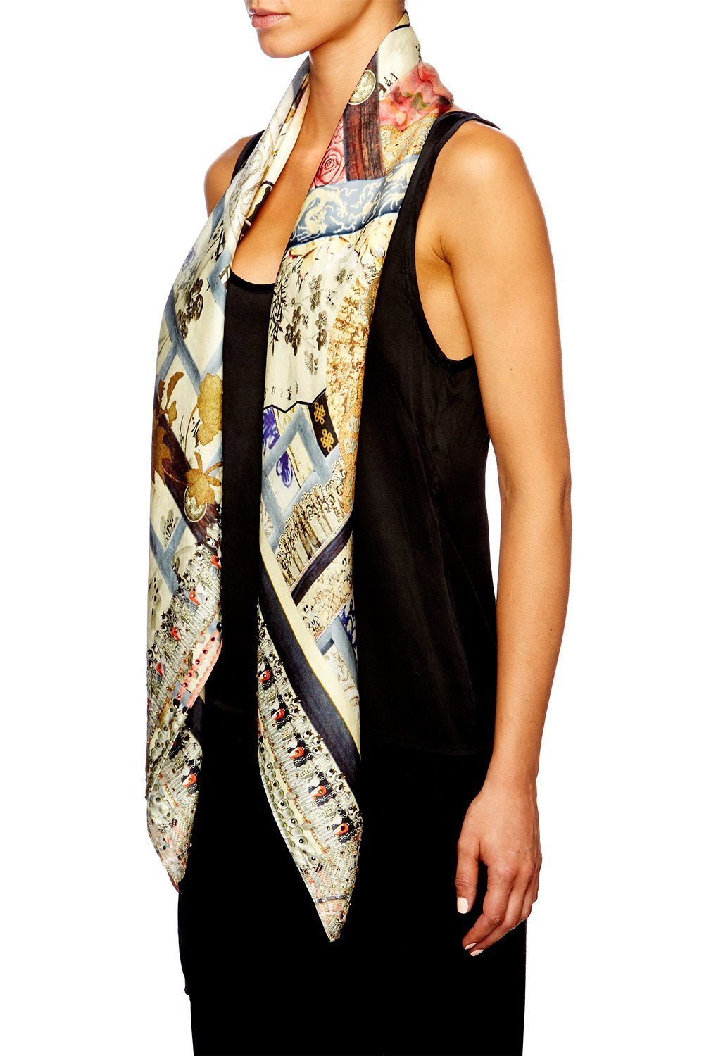 ECHOES OF ERHU LARGE SQUARE SCARF