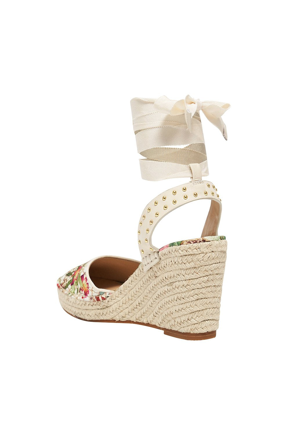 ESPADRILLE WEDGE W GROSGRAIN TIE FAIR VERONA