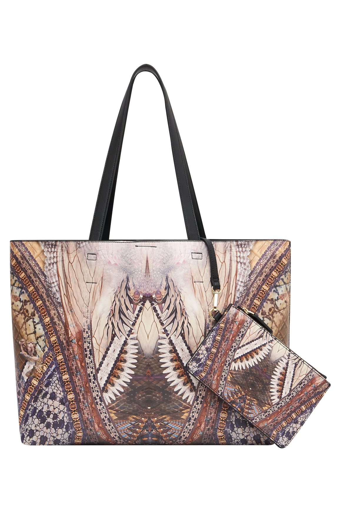 EAST WEST TOTE WITH POUCH KAKADU CALLING