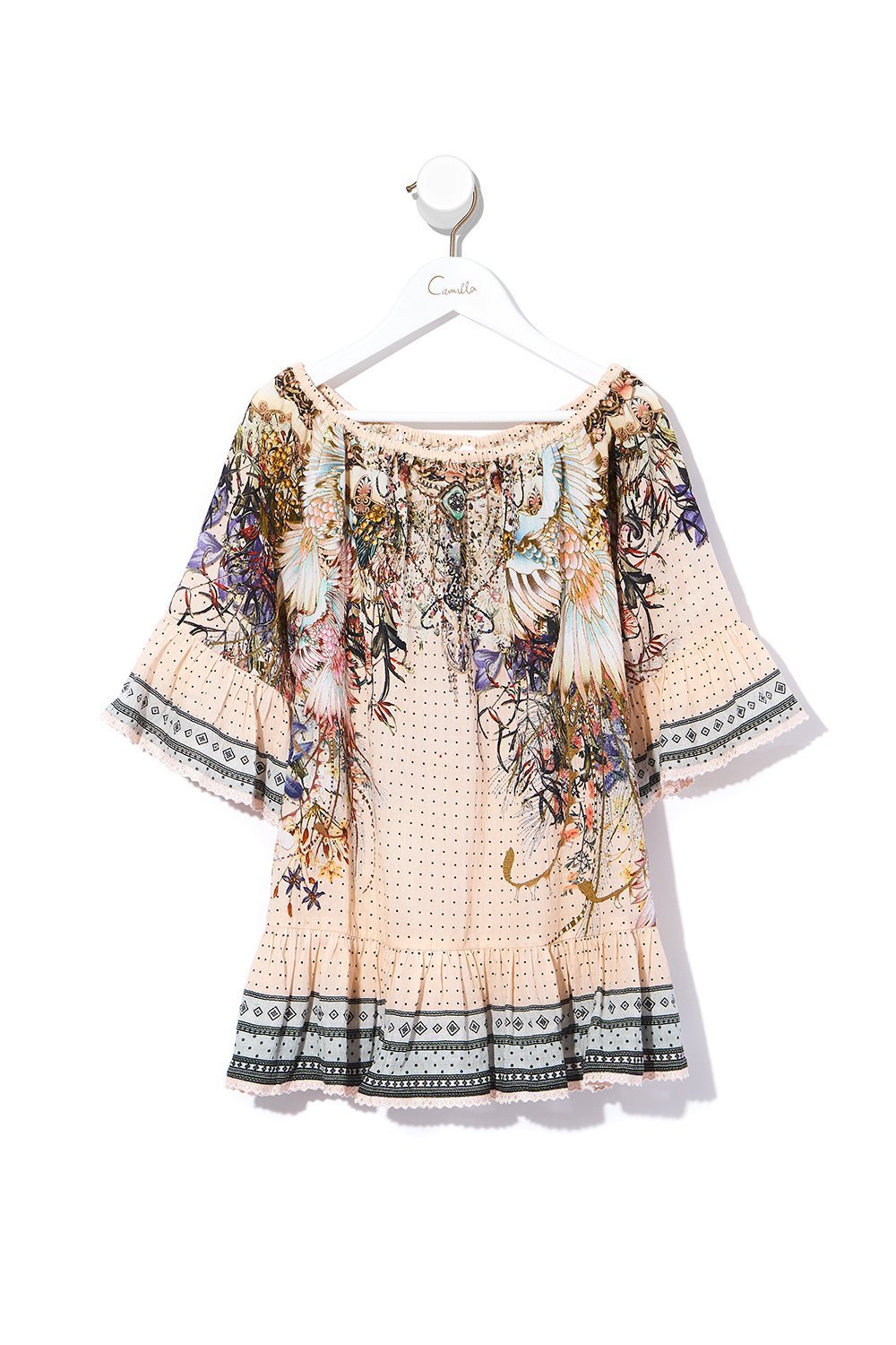 KIDS A-LINE FRILL DRESS KINDRED SKIES