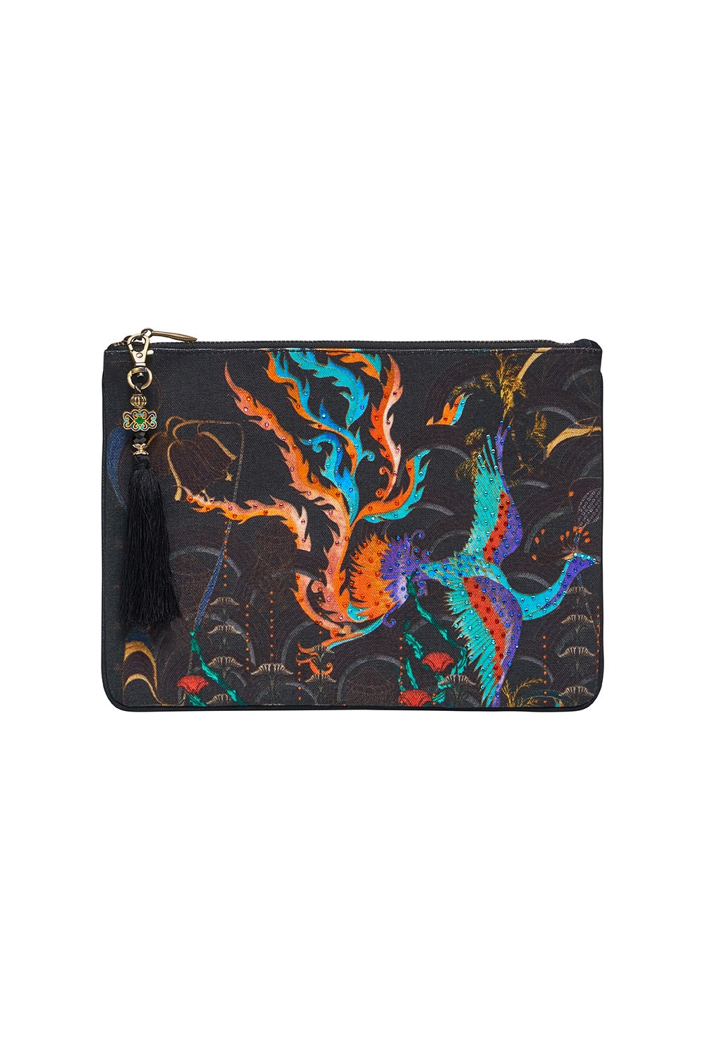 SMALL CANVAS CLUTCH WISE WINGS