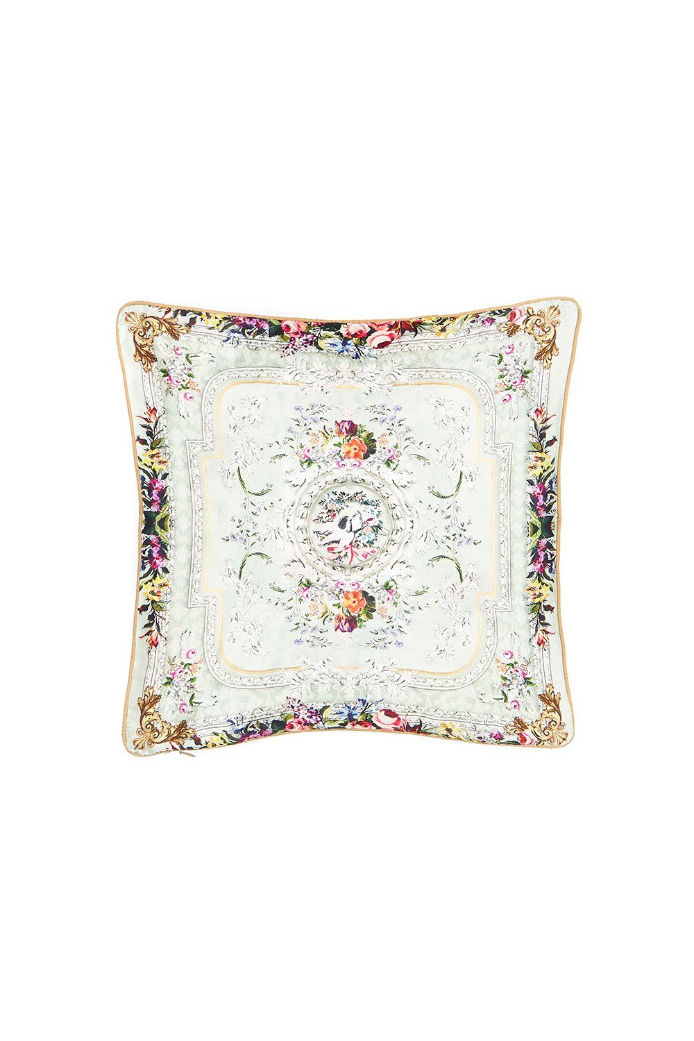 SMALL SQUARE CUSHION JARDIN POSTCARDS