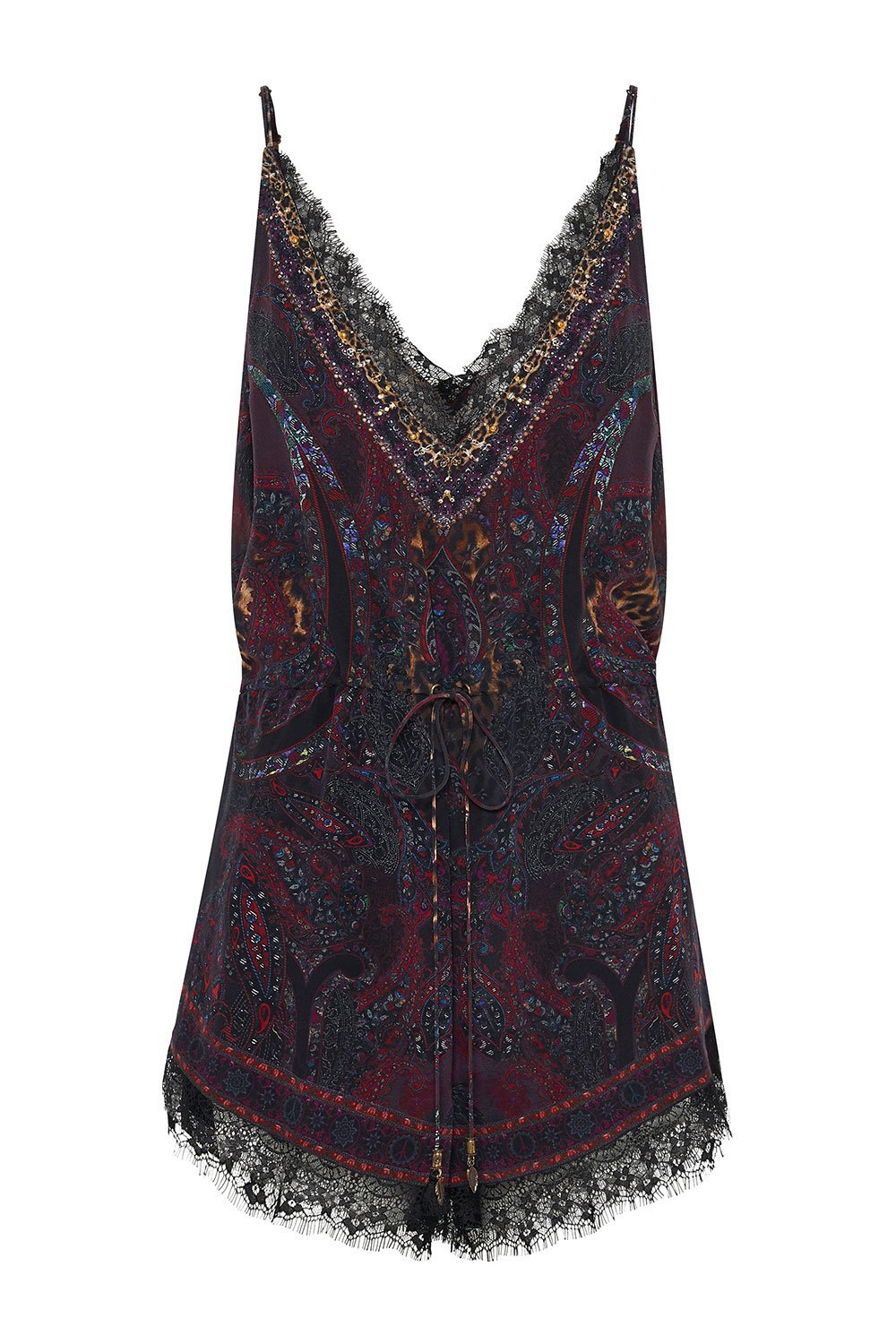 V-NECK LACE PLAYSUIT THE SMOKING LOUNGE