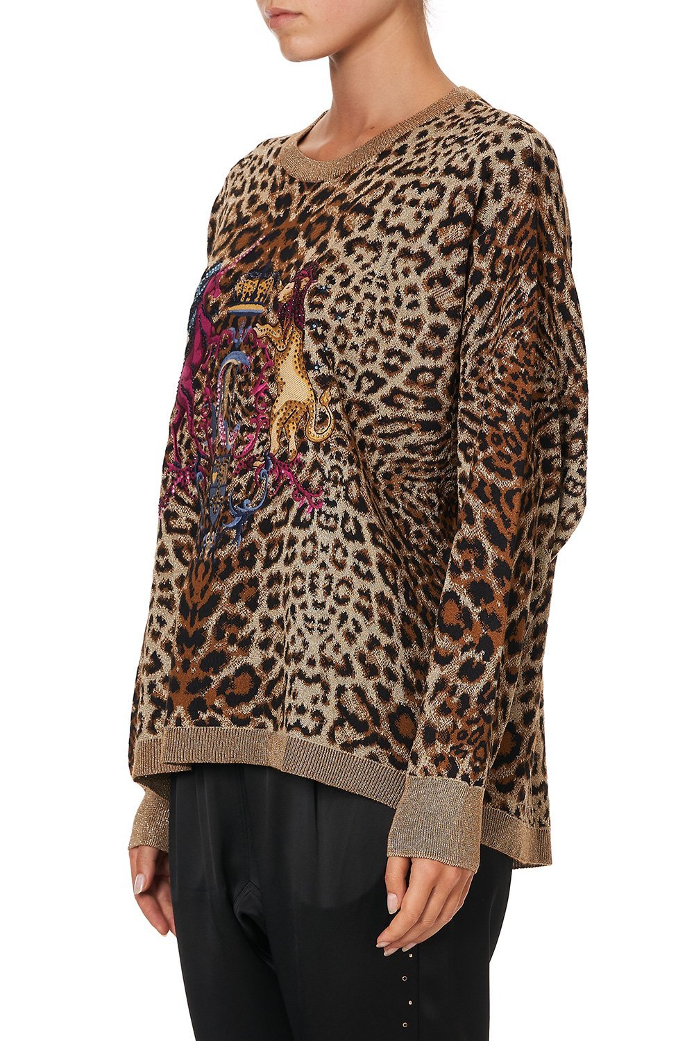 KNIT PRINTED JUMPER POETIC ANARCHY